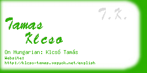 tamas klcso business card